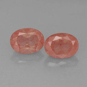 2.59 ct Red Andesine Labradorite Gemstone, Andesine Labradorite Gem in Oval Facet Shape for Sale.