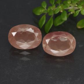 2.52 ctw Red Andesine Labradorite Gemstones, Andesine Labradorite Gems in Oval Facet Shape for Sale.