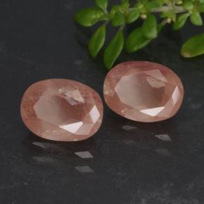 2.52 ctw Red Andesine Labradorite Stones, Natural Andesine Labradorite in Oval Facet Shape for Sale