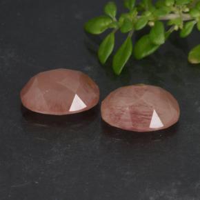 Andesine Labradorite Gemstones in 8 x 6 mm (calibrated) Size for Sale, Andesine Labradorite Stones in Honey Red Color