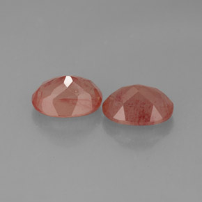 Andesine Labradorite Gemstone in 8 x 6 mm (calibrated) Size for Sale, Andesine Labradorite Stone in Honey Red Color