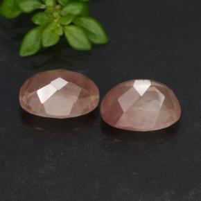 Andesine Labradorite Gemstones in 8.3 x 6.2 mm Size for Sale, Andesine Labradorite Stones in Grapefruit Pink Color