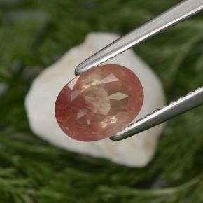 1.3ct Oval Facet Honey Red Andesine Labradorite for sale thumb image of 1.3ct Oval Facet Honey Red Andesine Labradorite (ID: 302672)