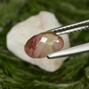 Andesine Labradorite Gemstone in 8 x 6 mm (calibrated) Size for Sale, Andesine Labradorite Stone in Honey Red Color