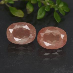 2.81 ctw Red Andesine Labradorite Gemstones, Andesine Labradorite Gems in Oval Facet Shape for Sale.