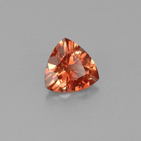 0.97 ct Orange Andesine Labradorite Stone, Natural Andesine Labradorite in Trillion Facet Shape for Sale