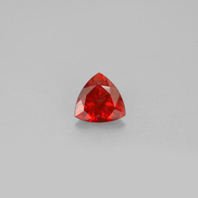 0.84 ct Red Andesine Labradorite Gemstone, Andesine Labradorite Gem in Trillion Facet Shape for Sale.