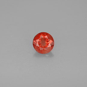 0.94 ct Red Andesine Labradorite Gemstone, Andesine Labradorite Gem in Round Facet Shape for Sale.