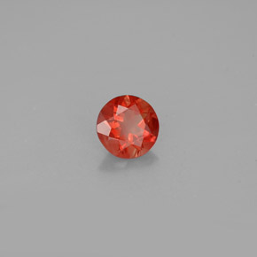0.94 ct Red Andesine Labradorite Stone, Natural Andesine Labradorite in Round Facet Shape for Sale