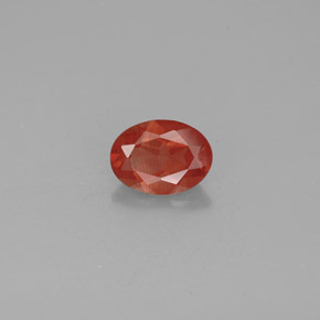 1.00 ct Red Andesine Labradorite Gemstone, Andesine Labradorite Gem in Oval Facet Shape for Sale.