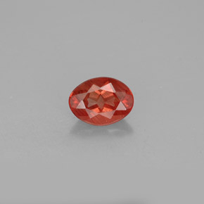 1.03 ct Red Andesine Labradorite Gemstone, Andesine Labradorite Gem in Oval Facet Shape for Sale.