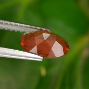Andesine Labradorite Gemstone in 8.2 x 6 mm Size for Sale, Andesine Labradorite Stone in Honey Red Color