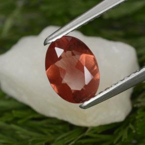 0.80 ct Red Andesine Labradorite Stone, Natural Andesine Labradorite in Oval Facet Shape for Sale