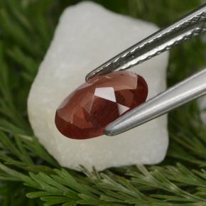 Andesine Labradorite Gemstone in 8.2 x 6.1 mm Size for Sale, Andesine Labradorite Stone in Honey Red Color