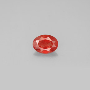 0.86 ct Orange Andesine Labradorite Gemstone, Andesine Labradorite Gem in Oval Facet Shape for Sale.
