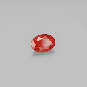 0.86 ct Orange Andesine Labradorite Stone, Natural Andesine Labradorite in Oval Facet Shape for Sale