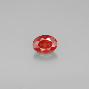 1.02 ct Orange Andesine Labradorite Gemstone, Andesine Labradorite Gem in Oval Facet Shape for Sale.