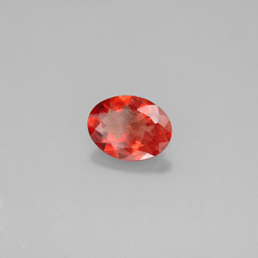 1.19 ct Orange Andesine Labradorite Stone, Natural Andesine Labradorite in Oval Facet Shape for Sale