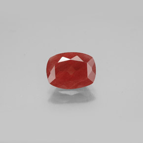 1.06 ct Red Andesine Labradorite Gemstone, Andesine Labradorite Gem in Cushion-Cut Shape for Sale.