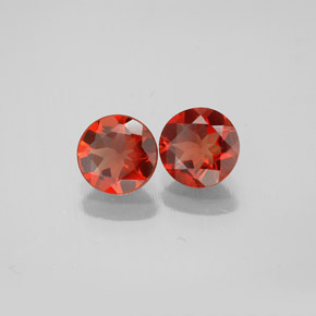 1.25 ct Orange Andesine Labradorite Stone, Natural Andesine Labradorite in Round Facet Shape for Sale
