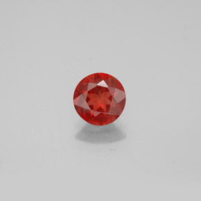 0.64 ct Red Andesine Labradorite Gemstone, Andesine Labradorite Gem in Round Facet Shape for Sale.