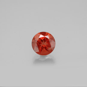 0.73 ct Orange Andesine Labradorite Gemstone, Andesine Labradorite Gem in Round Facet Shape for Sale.