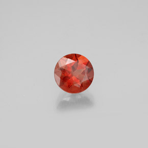 0.73 ct Orange Andesine Labradorite Stone, Natural Andesine Labradorite in Round Facet Shape for Sale