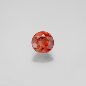0.71 ct Orange Andesine Labradorite Gemstone, Andesine Labradorite Gem in Round Facet Shape for Sale.