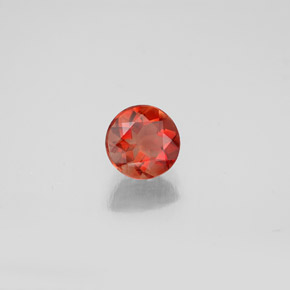 0.71 ct Orange Andesine Labradorite Stone, Natural Andesine Labradorite in Round Facet Shape for Sale