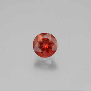 0.80 ct Orange Andesine Labradorite Gemstone, Andesine Labradorite Gem in Round Facet Shape for Sale.