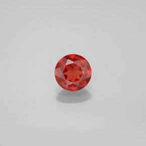 0.61 ct Orange Andesine Labradorite Gemstone, Andesine Labradorite Gem in Round Facet Shape for Sale.