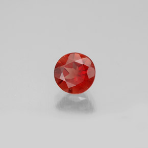 0.61 ct Orange Andesine Labradorite Stone, Natural Andesine Labradorite in Round Facet Shape for Sale