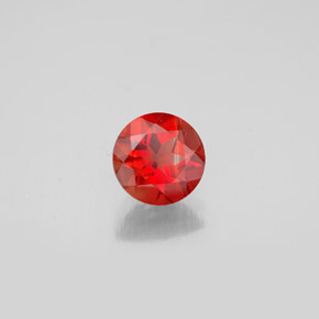 0.65 ct Orange Andesine Labradorite Stone, Natural Andesine Labradorite in Round Facet Shape for Sale