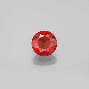 0.76 ct Orange Andesine Labradorite Gemstone, Andesine Labradorite Gem in Round Facet Shape for Sale.