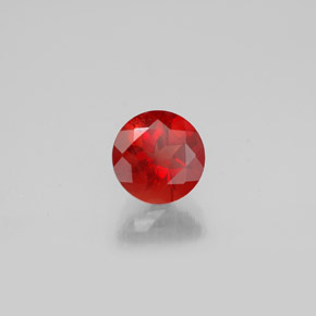 0.69 ct Orange Andesine Labradorite Stone, Natural Andesine Labradorite in Round Facet Shape for Sale