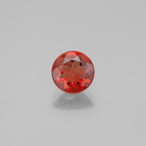0.65 ct Orange Andesine Labradorite Gemstone, Andesine Labradorite Gem in Round Facet Shape for Sale.