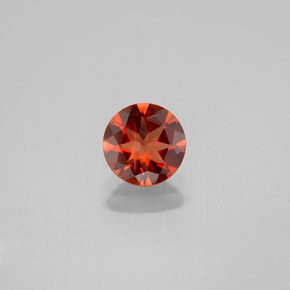 0.62 ct Orange Andesine Labradorite Gemstone, Andesine Labradorite Gem in Round Facet Shape for Sale.