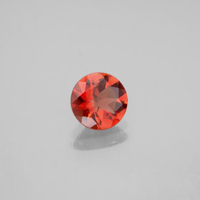 0.62 ct Orange Andesine Labradorite Stone, Natural Andesine Labradorite in Round Facet Shape for Sale