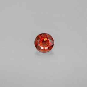 0.71 ct Orange Andesine Labradorite Gemstone, Andesine Labradorite Gem in Round Facet Shape for Sale.