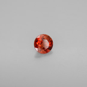0.71 ct Orange Andesine Labradorite Stone, Natural Andesine Labradorite in Round Facet Shape for Sale