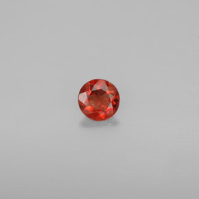 0.54 ct Orange Andesine Labradorite Gemstone, Andesine Labradorite Gem in Round Facet Shape for Sale.