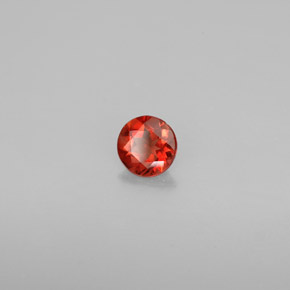 0.54 ct Orange Andesine Labradorite Stone, Natural Andesine Labradorite in Round Facet Shape for Sale