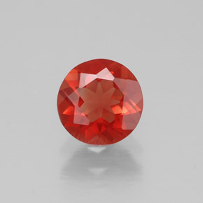 0.56 ct Orange Andesine Labradorite Gemstone, Andesine Labradorite Gem in Round Facet Shape for Sale.