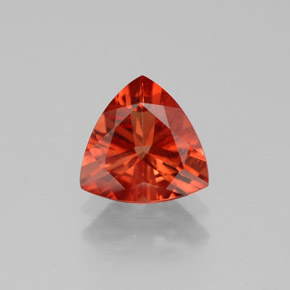 0.82 ct Orange Andesine Labradorite Gemstone, Andesine Labradorite Gem in Trillion Facet Shape for Sale.