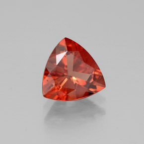 0.82 ct Orange Andesine Labradorite Stone, Natural Andesine Labradorite in Trillion Facet Shape for Sale