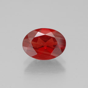 0.80 ct Red Andesine Labradorite Gemstone, Andesine Labradorite Gem in Oval Facet Shape for Sale.