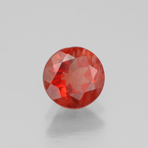 0.60 ct Red Andesine Labradorite Stone, Natural Andesine Labradorite in Round Facet Shape for Sale