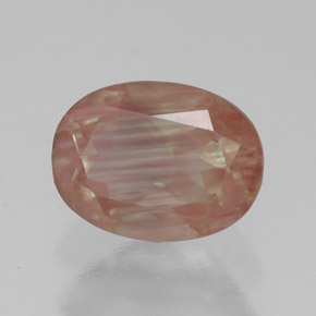 1.36 ct Red Andesine Labradorite Stone, Natural Andesine Labradorite in Oval Facet Shape for Sale