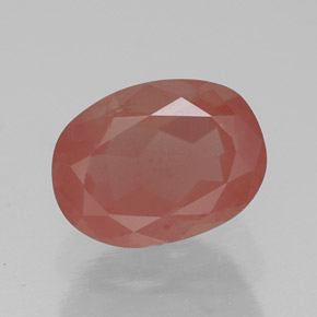 1.50 ct Red Andesine Labradorite Gemstone, Andesine Labradorite Gem in Oval Facet Shape for Sale.