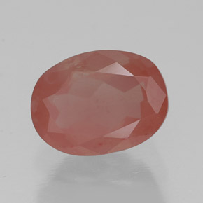 1.50 ct Red Andesine Labradorite Stone, Natural Andesine Labradorite in Oval Facet Shape for Sale